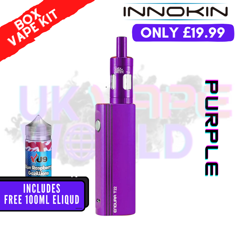 Shop Purple Innokin T22E Vape Kit + Free 100ML Liquid - ONLY £19.99 - UK Vape World