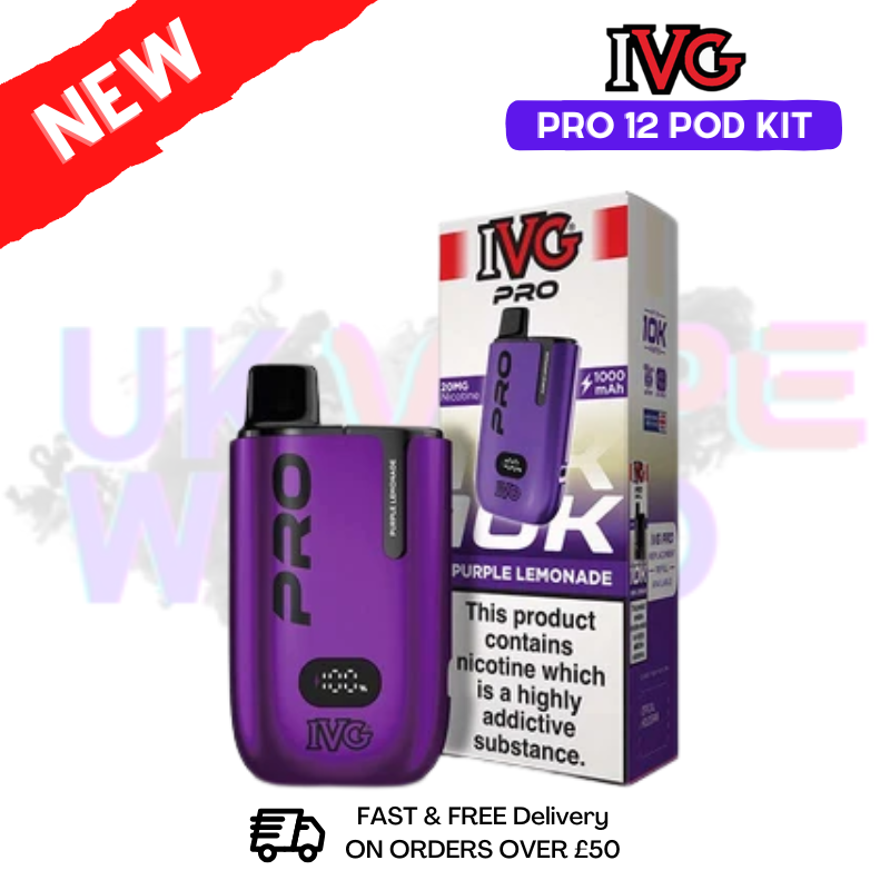 Purple Lemonade IVG Pro12 Prefilled Pod Kit - UK Vapeworld