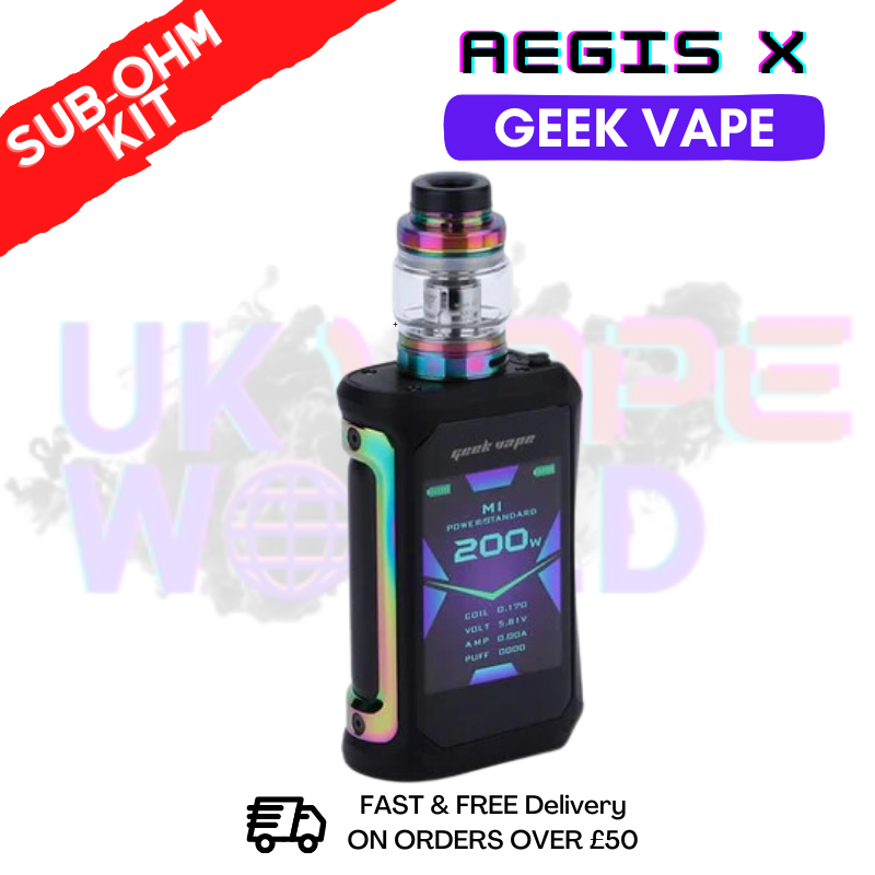 Shop Geekvape Aegis X Kit Rainbow Black | Best Price ONLY £31.99 - UK Vape World