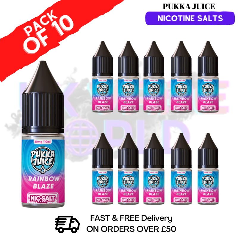 Rainbow Pukka Juice Nic Salt Box Of 10