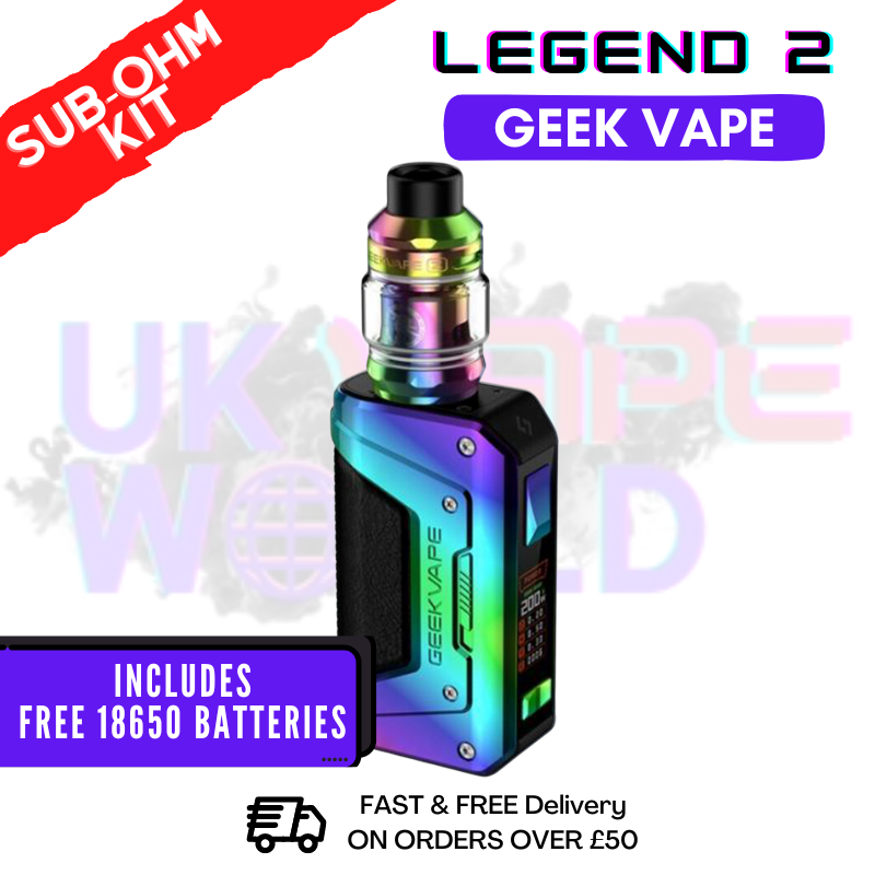 Shop Rainbow GeekVape Aegis Legend 2 L200 Sub Ohm Kit - ONLY £44.99 - UK Vape World