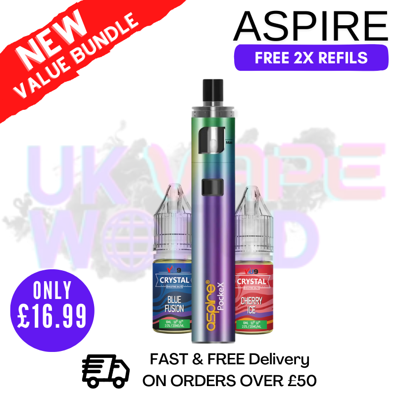 Shop Aspire Pockex Rainbow AIO Vape Pen Starter Kit | Cheapest - UK Vape World