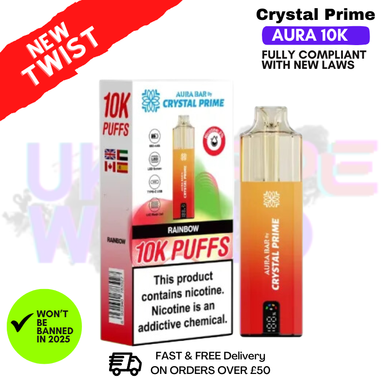Shop Rainbow Crystal Prime 10K Puff Pod Kit - UK Vape World