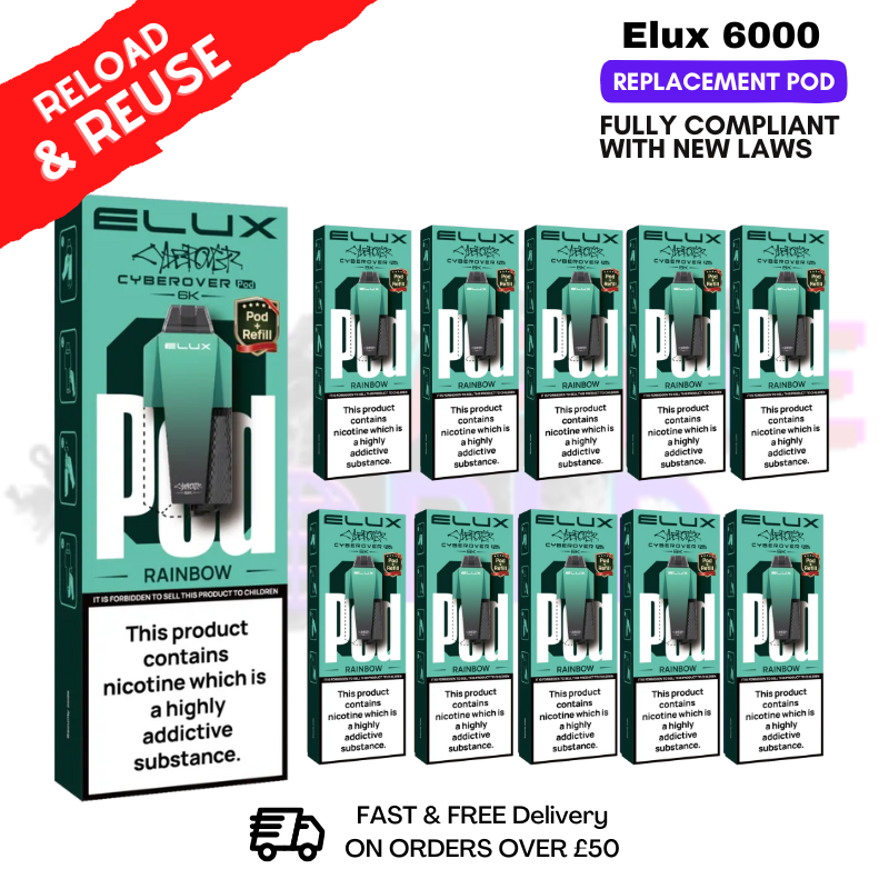 Rainbow Elux 6K Replacement Pods Box Of 10