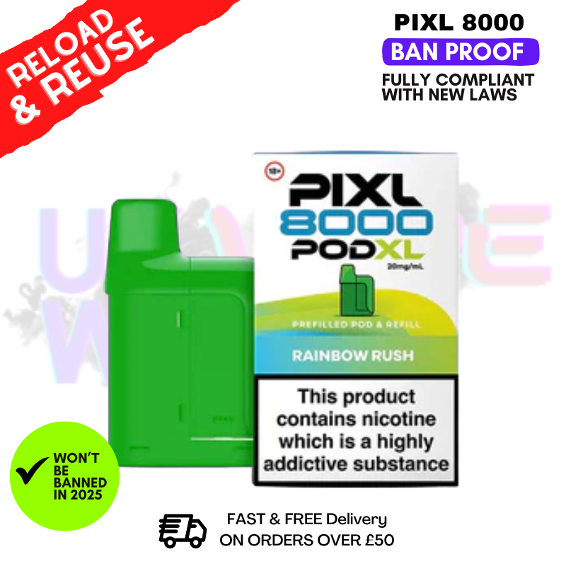 Rainbow Rush Pixl 8K Replacement Pods (Refil Pack)