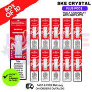 Shop Rainbow SKE Crystal Plus Prefilled Pod Box Of 10 - UK Vape World