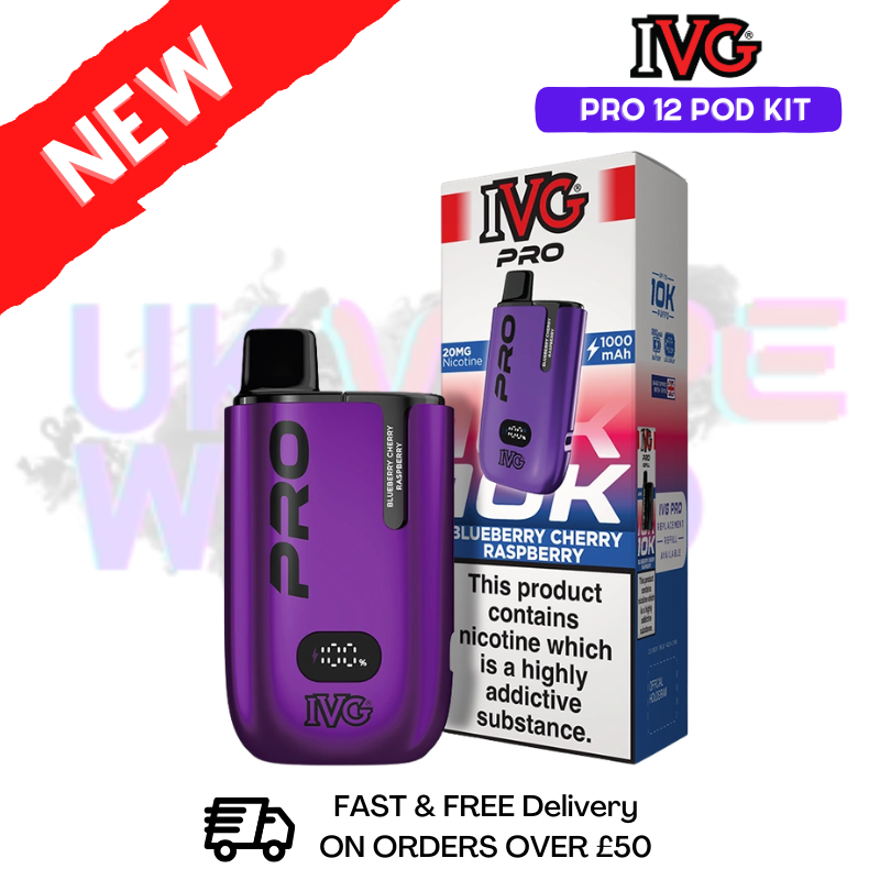 Raspberry Cherry Blueberry IVG Pro12 Prefilled Pod Kit