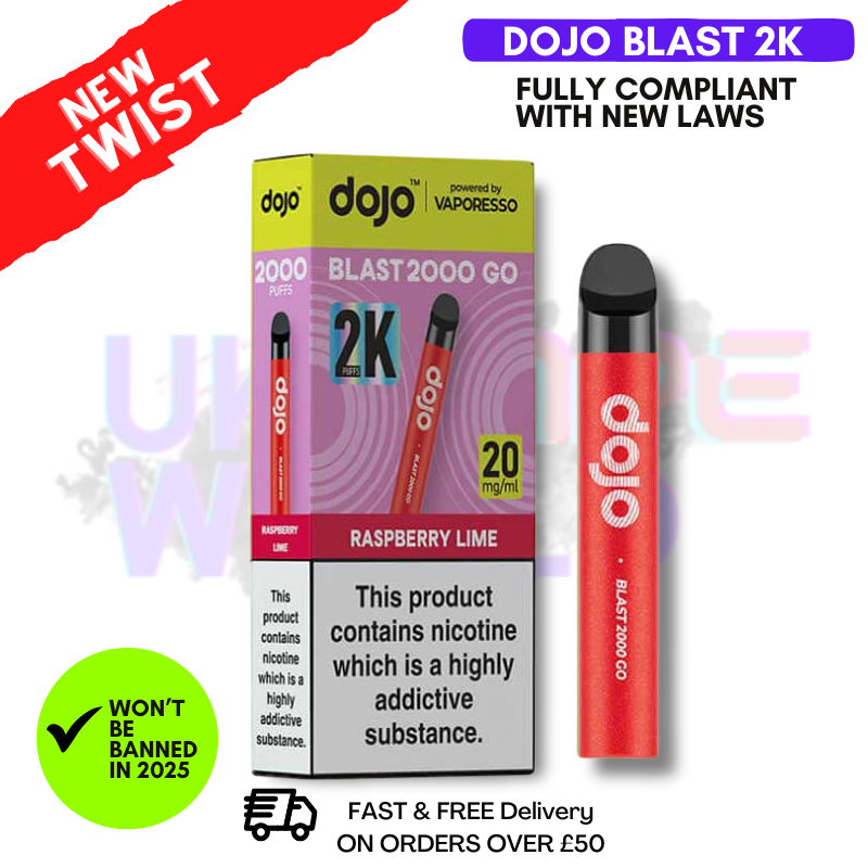 Raspberry Lime Dojo Blast 2000 2K Puff Kit-ukvapeworld