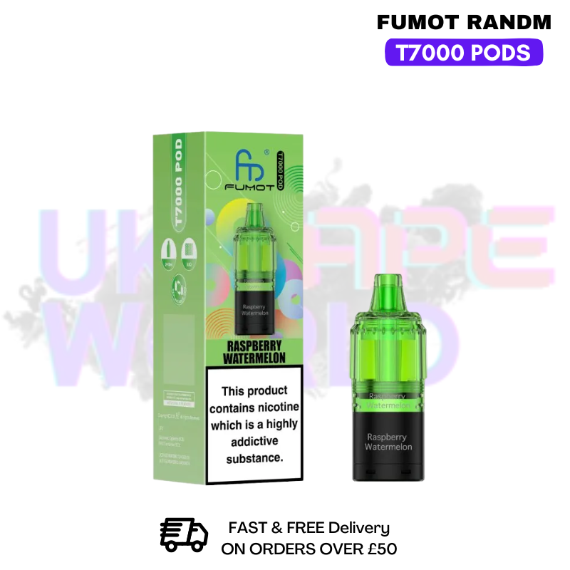 Raspberry Watermelon Fumot T7000 RandM 7K Replacement Pods - ukvapeworld