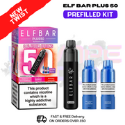 Raspberry Edition Elf Bar 50K Puff Plus Kit - Only £9.98 - ukvapeworld