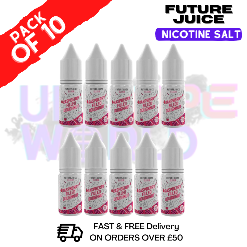 Raspberry Filled Doughnut Future Juice Nic Salt Box Of 10