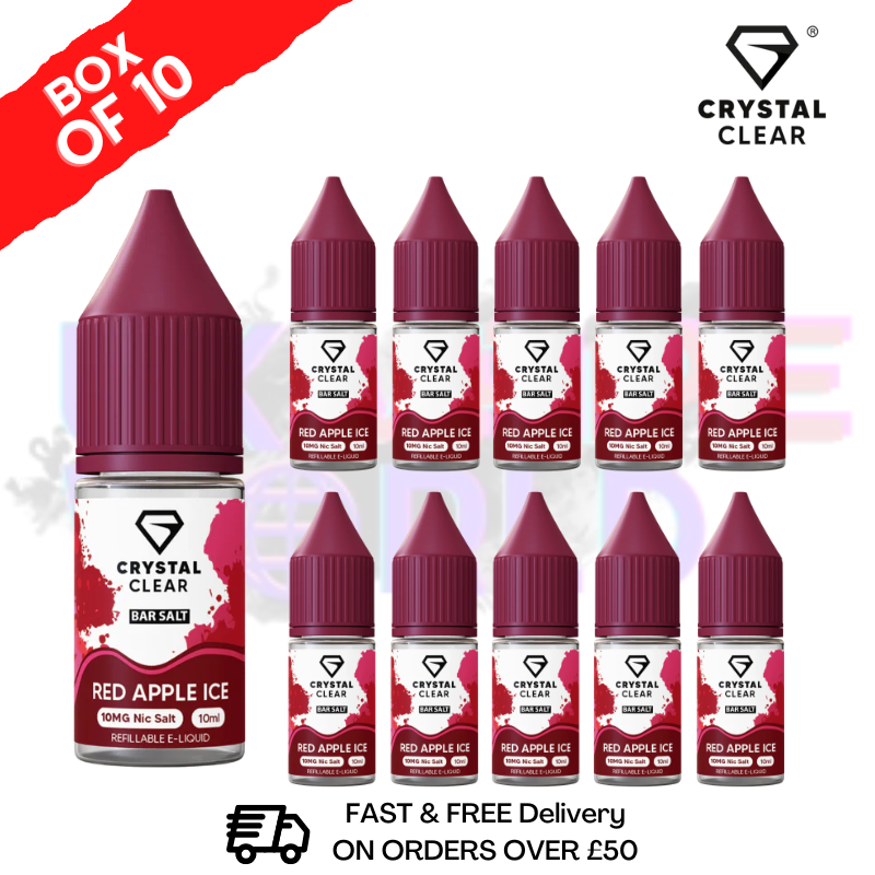 Red Apple ICE Crystal Clear Nic Salt Box Of 10 - Only £17.99 - ukvapeworld