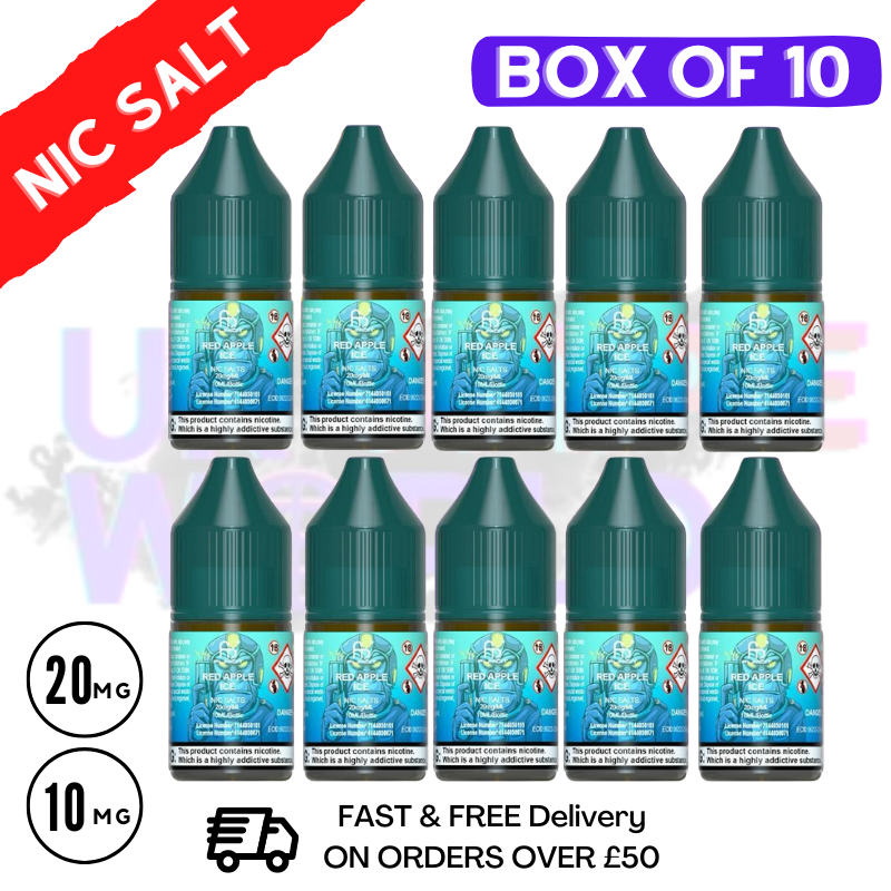 Shop Red Apple Ice RandM Tornado 7000 Nic Salt BOX OF 10 - UK Vape World