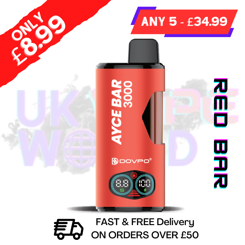 Shop Red Bar DOVPO ACE Bar 3000 4 in 1 Disposable Kit - UK Vape World