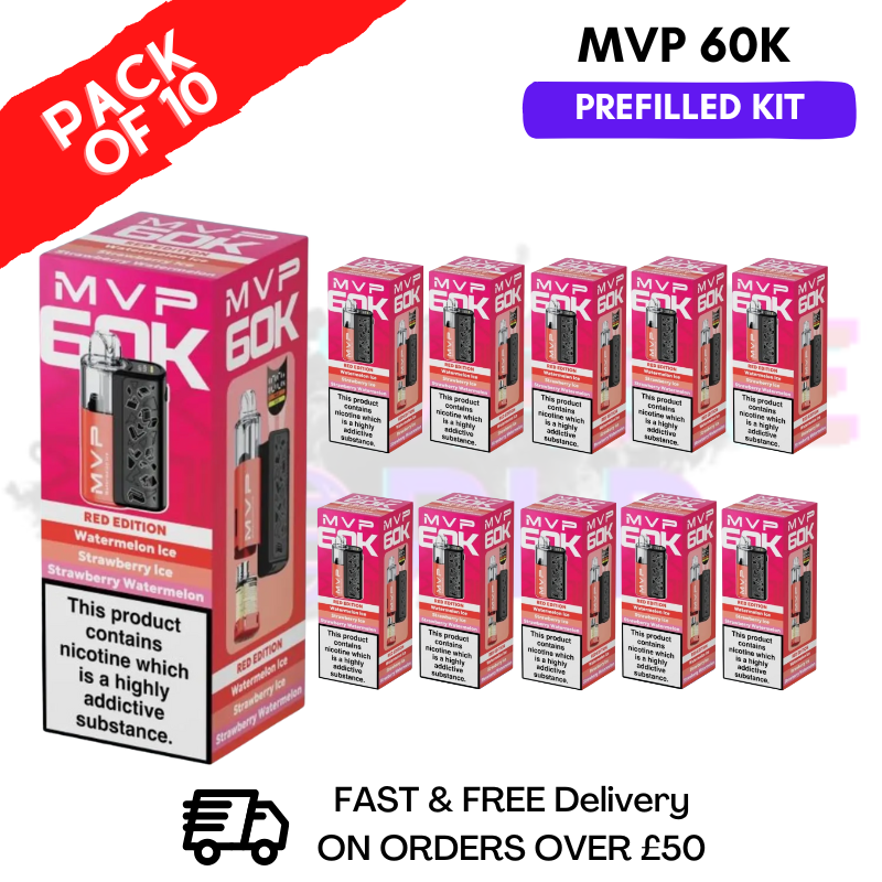 Red Edition MVP 60K Kit Box Of 10 - ukvapeworld