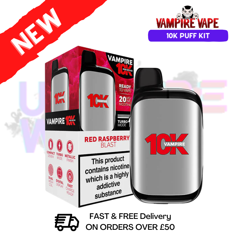 Red Rasp Blast Vampire Vape 10K Prefilled Pod Kit