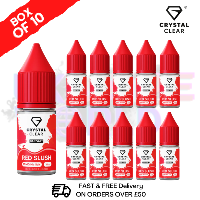 Red Slush Crystal Clear Nic Salt Box Of 10 - Only £17.99 - ukvapeworld