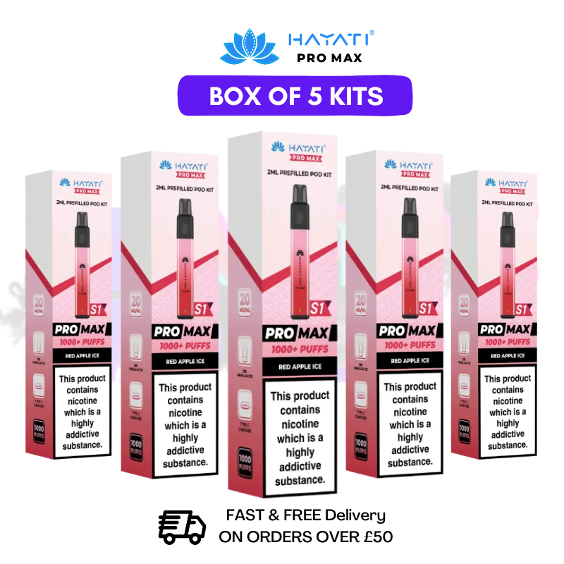 Red Apple Ice Hayati Pro Max S1 Kits Box Of 5 - £17.99 - UK Vapewoerld