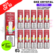 Shop Red Apple Ice SKE Crystal Plus Prefilled Pod Box Of 10 - UK Vape World