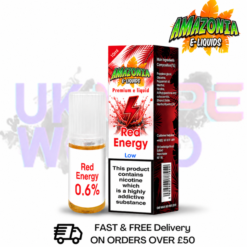 Amazonia 10ml Red Energy Eliquid Only £2.99 (PCS) - UK Vapeworld