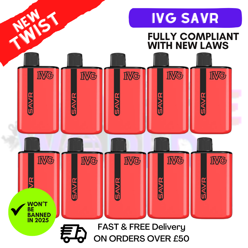 Red Fusion IVG Savr 3K Puff Box Of 10