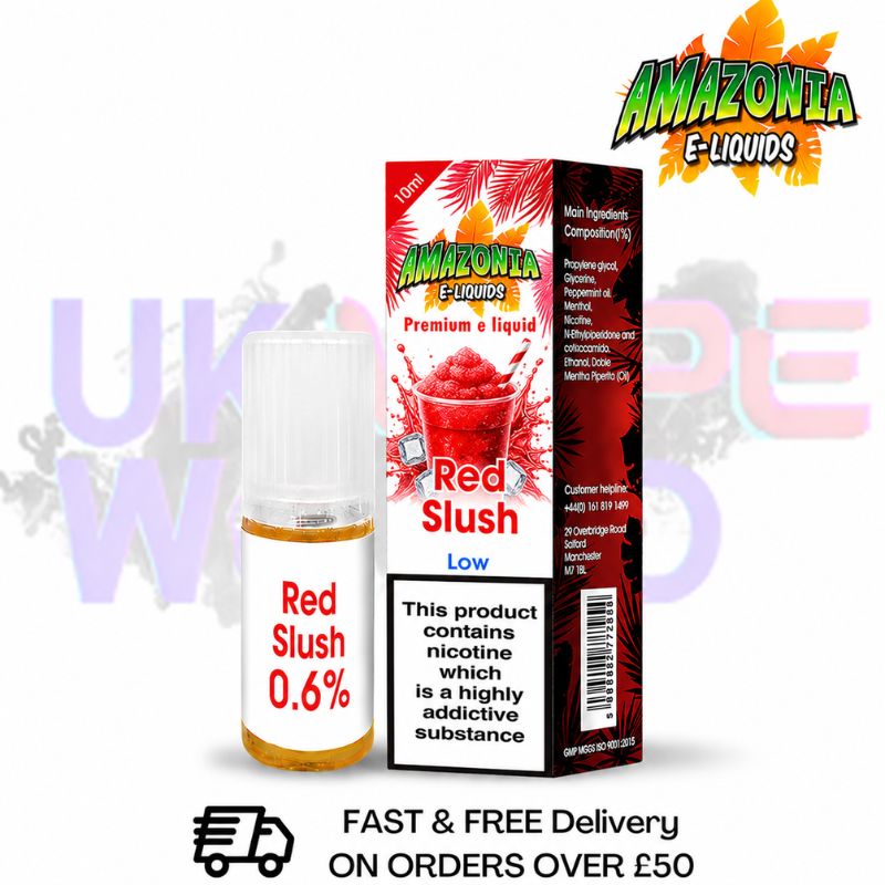 Amazonia 10ml Red Slush Eliquid Only £2.99 (PCS) - UK Vapeworld