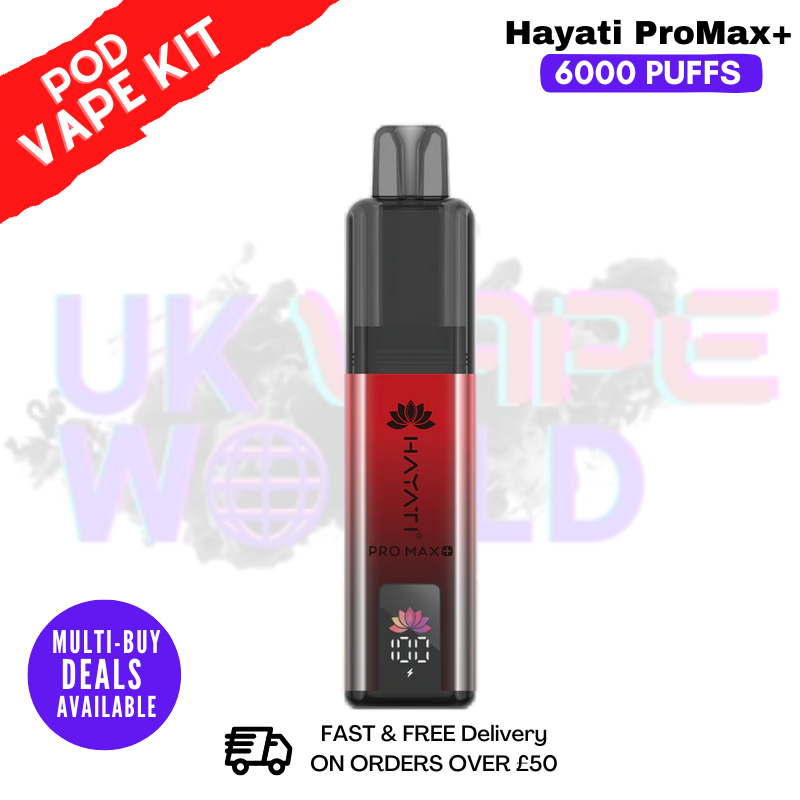 Red Sour Raspberry Hayati Pro Max Plus 6000Puff Kit - ukvapeworld