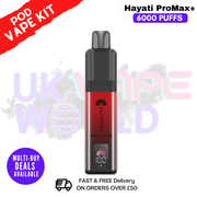 Red Sour Raspberry Hayati Pro Max Plus 6000Puff Kit - ukvapeworld