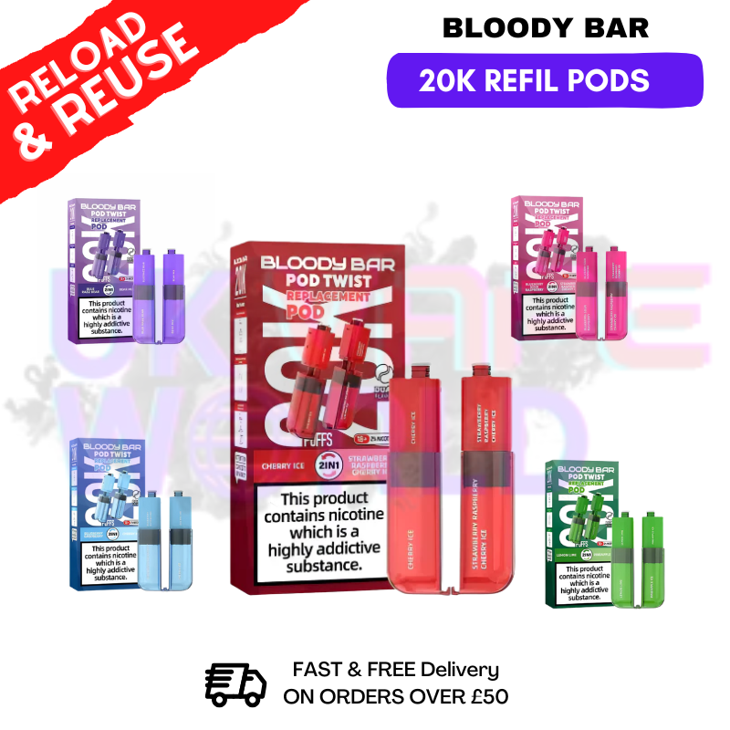 Bloody Bar 20K REPLACEMENT PODS - Only £6.89