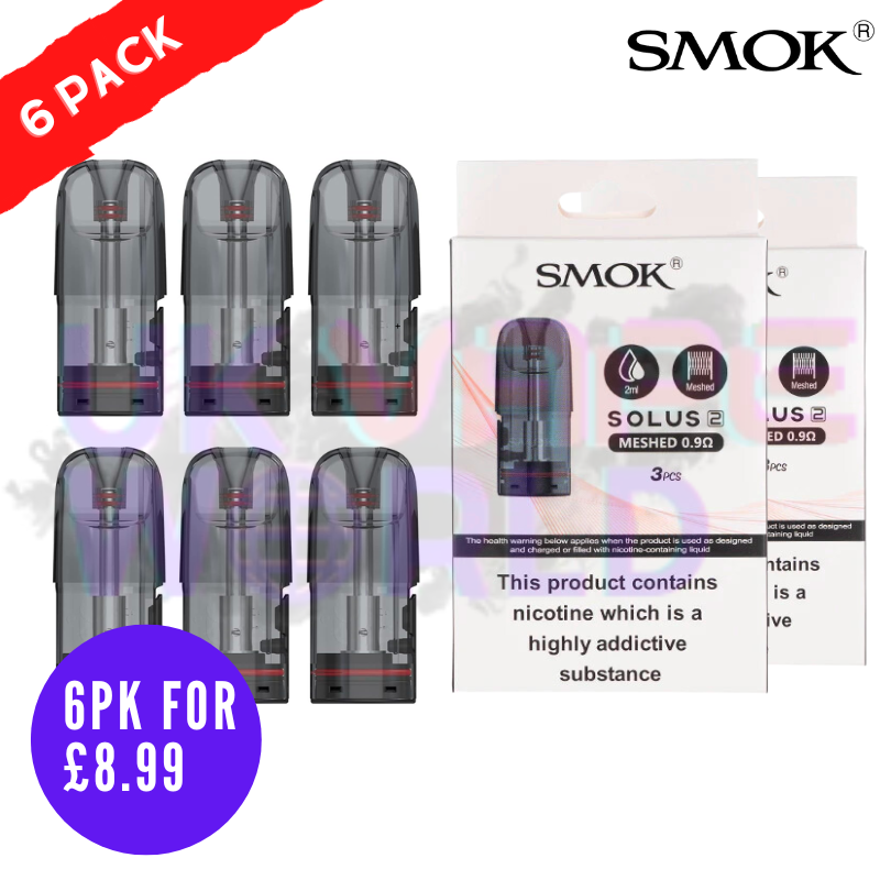 Solous 2 Replacement Pod (2 x Pack Of 3) - UK Vape World