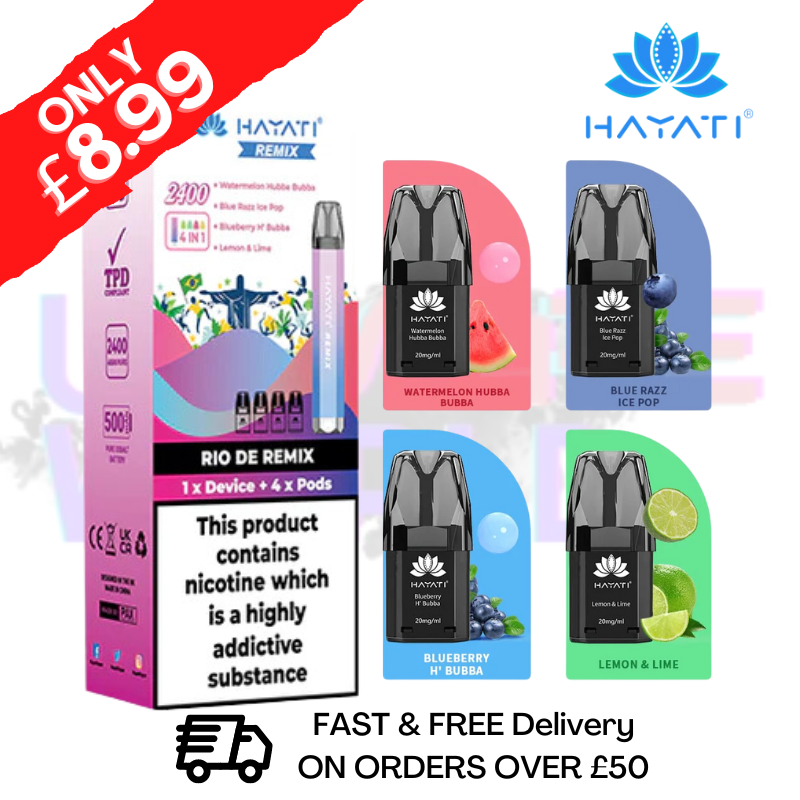 Shop Rio DE By Hayati Twist 2400 Remix 4 IN 1 Bar Kit - UK Vape World