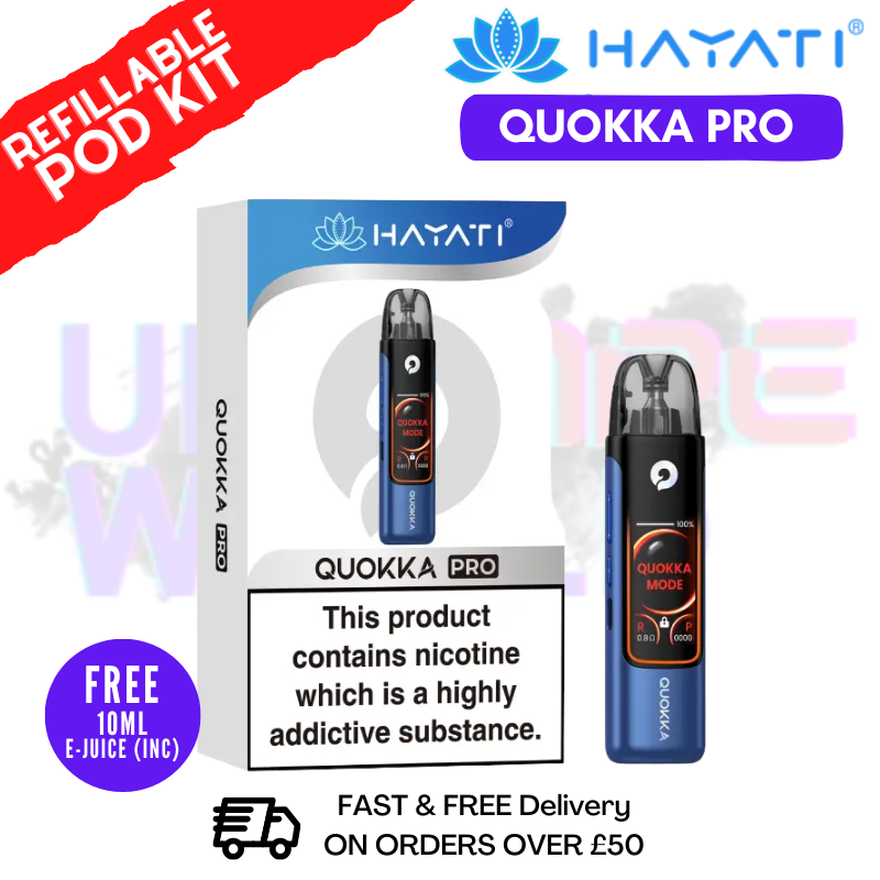 Royal Navy Blue Hayati Quokka Pro Pod Vape Kit + Free 10ml Liquid - ukvapeworld