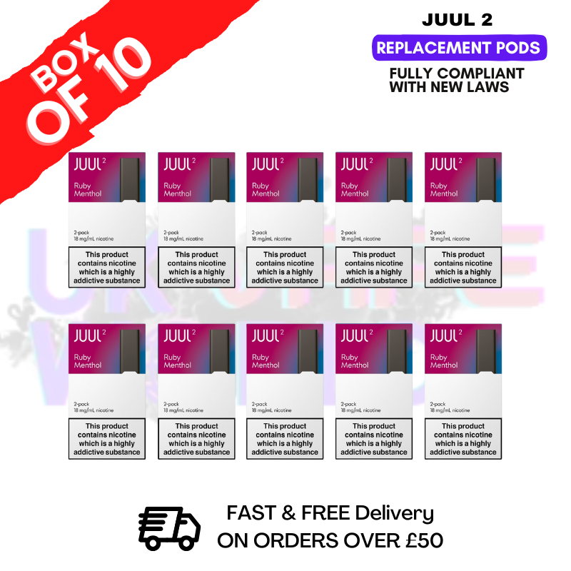 Ruby Menthol Juul 2 Pods Box of 10 - £59.99 - ukvapeworld