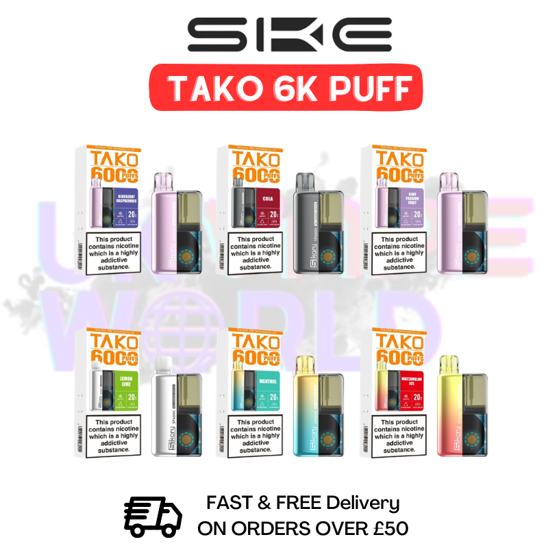 Shop SKE Tako 6K Puff - Box Of 5 (Clearance) - £13.99 - UK Vape World
