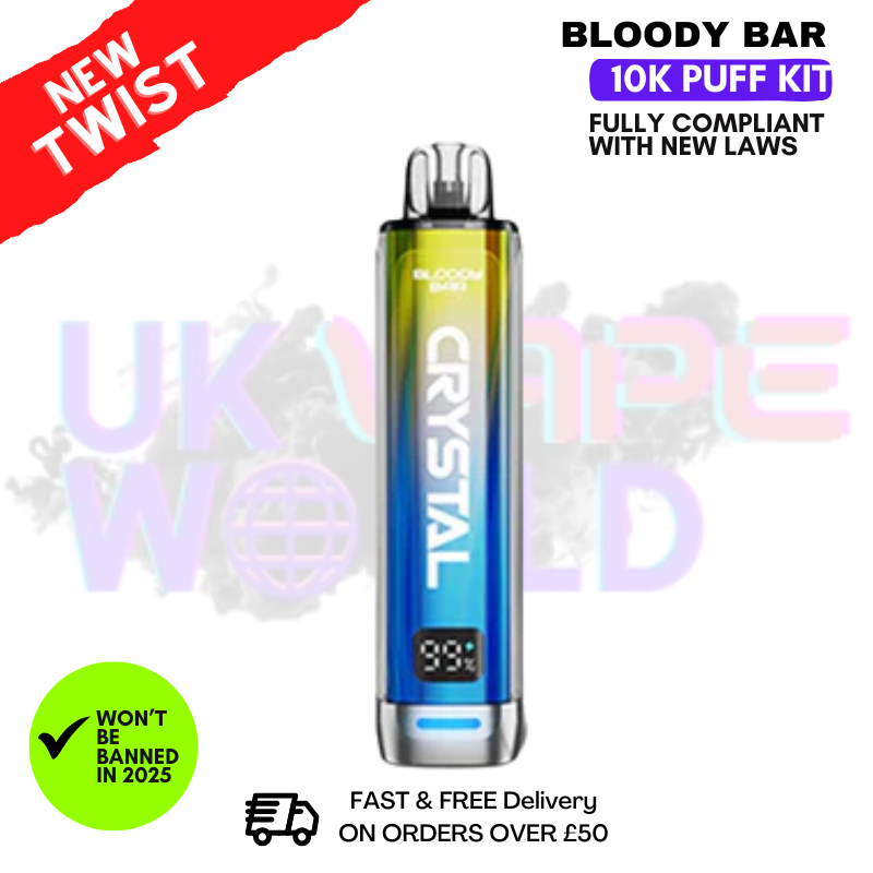 Bloody Bar Crystal Sour Pineapple Ice 10K Puff Pod Kit