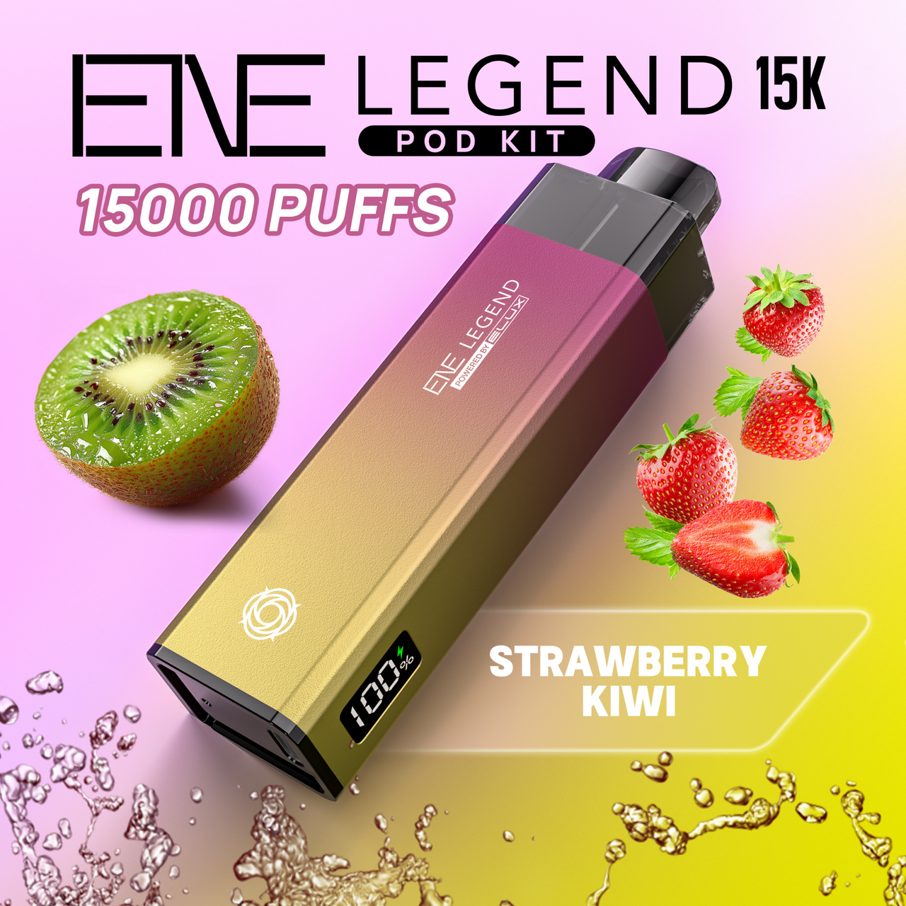 Strawberry Kiwi Elux Legend 15K Puff Prefilled Pod Kit - £7.99 - ukvapeworld