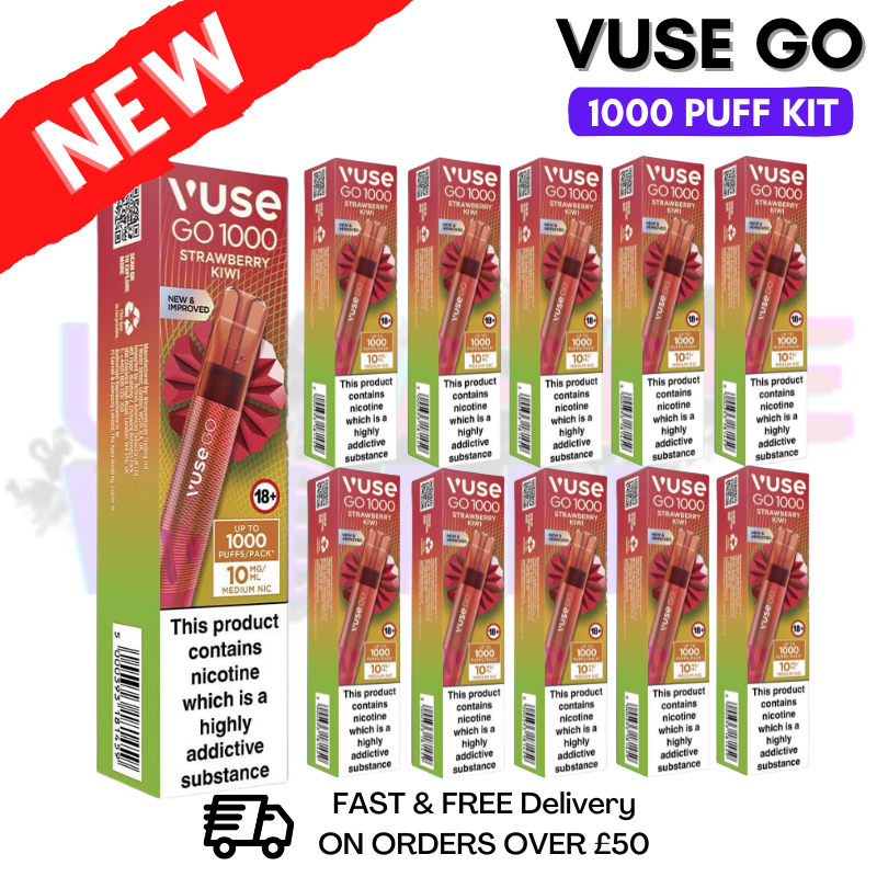Vuse Go 1000 Strawberry Kiwi Box Of 10 - £19.99