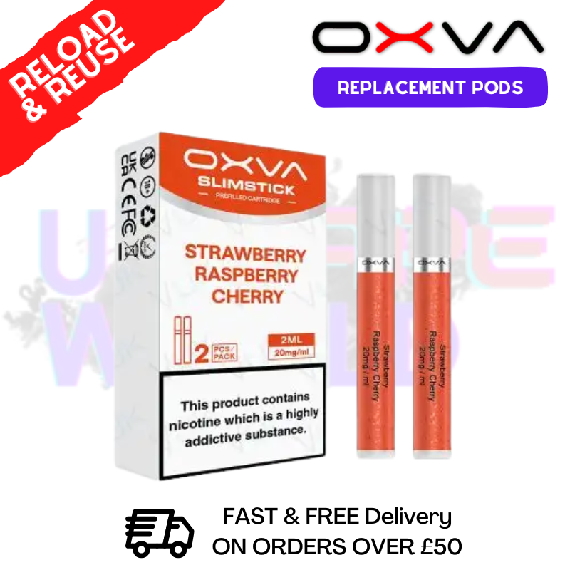 Strawberry Raspberry Cherry Oxva SlimStick Prefilled Pod Cartridges - £3.89 - ukvapeworld