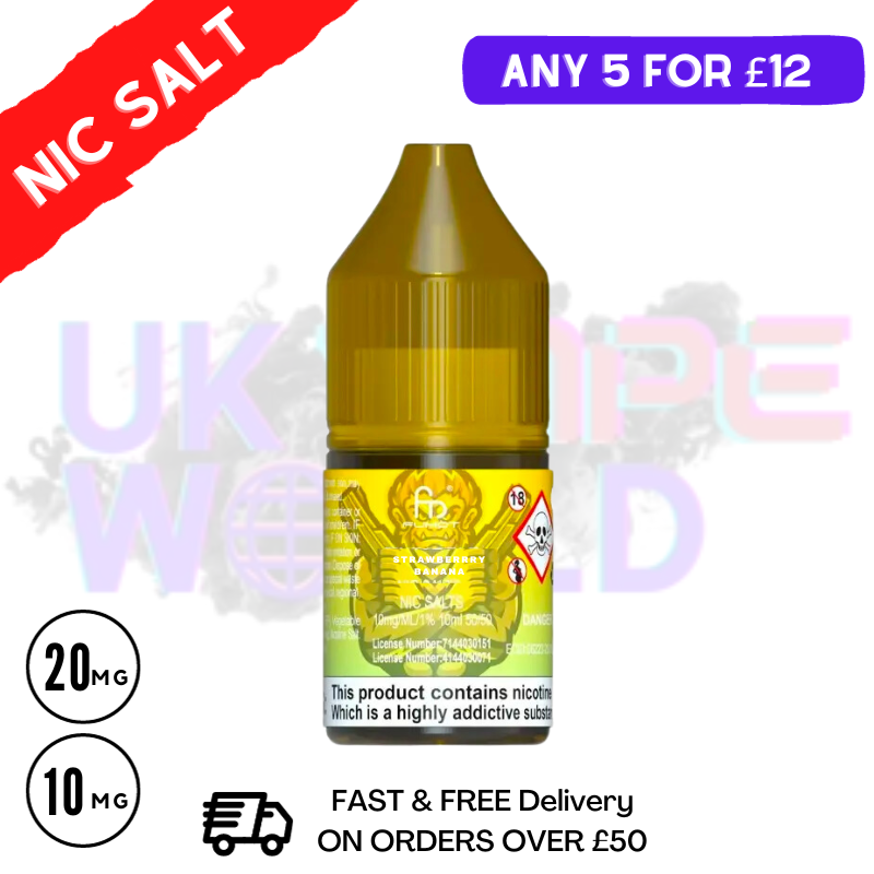 Strawberry Banana - RandM Tornado 7000 Nic Salt 10ML eLiquid - UK Vape World