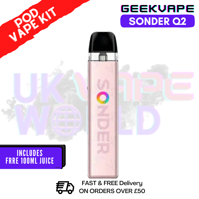 Shop Sakura Pink GeekVape Sonder Q2 Pod Vape Kit - UK Vape World