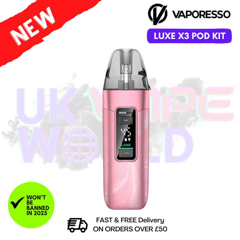 Sheer Pink Vaporesso Luxe X3 Pod Kit - ukvapeworld