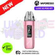 Sheer Pink Vaporesso Luxe X3 Pod Kit - ukvapeworld