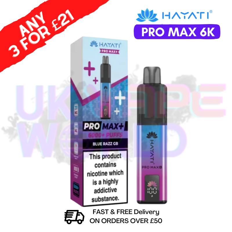Shop Blue Razz GB Hayati Pro Max 6K Prefilled Pod Kit - Any 3 For £21 - UK Vape World