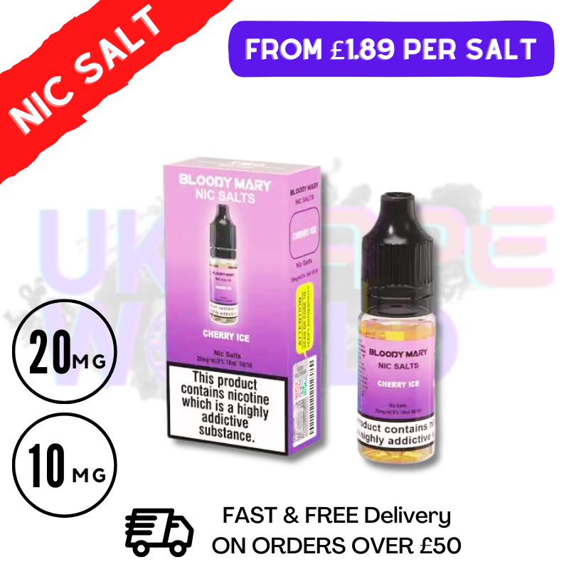 Shop Online Cherry ICE Bloody Mary 10ml nic salt e-liquid - UK Vape World