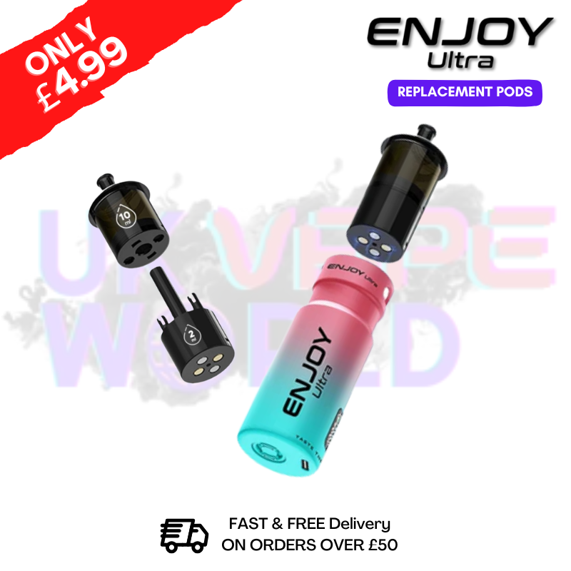 Shop Enjoy Ultra 9000 Replacement Pods - Only £4.99 - UK Vape World