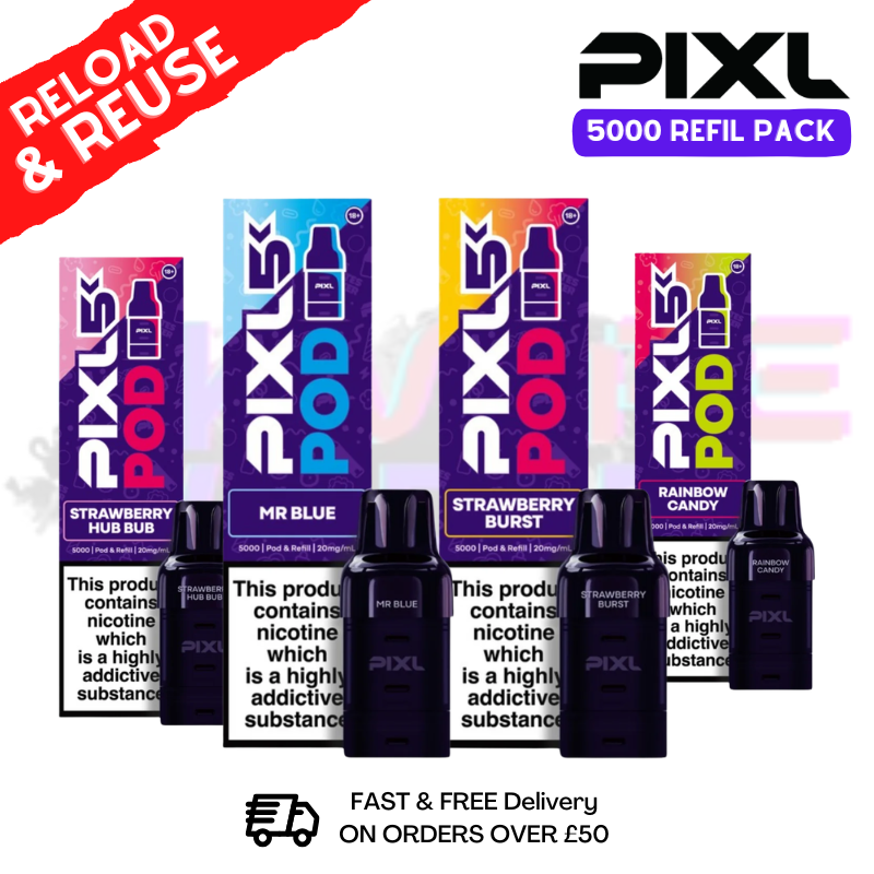 Shop Pixl 5K Replacement Pods - Only £4.00 Each - UK Vape World