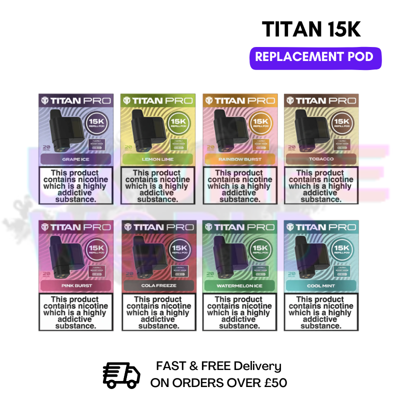 Shop Titan Pro 15K Pods 15000 Puff Replacement - Any 2 For £12 - UK Vape World