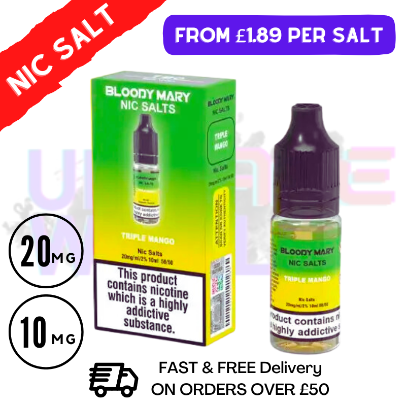 Triple Mango Bloody Mary Nic Salt E-Liquids - UK Vape World