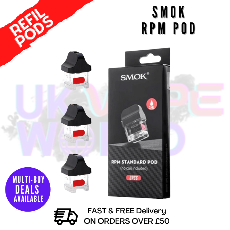 Shop Smok RPM Replacement Pods [Pack Of 3] - ONLY £5.99
