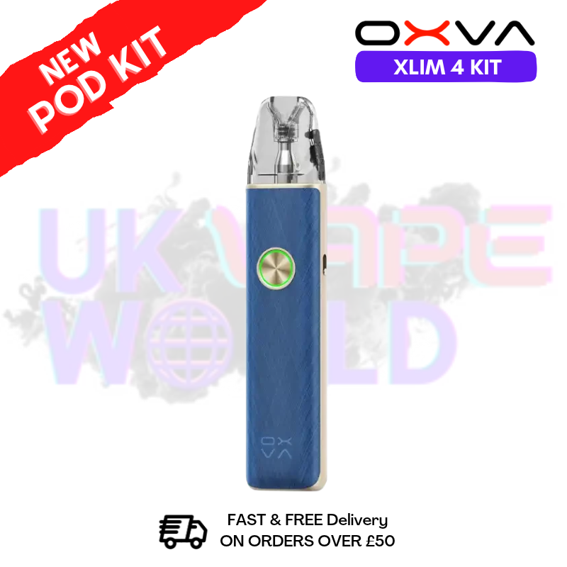 Silken Blue Leather Oxva Xlim 4 Pod Kit - £15.49